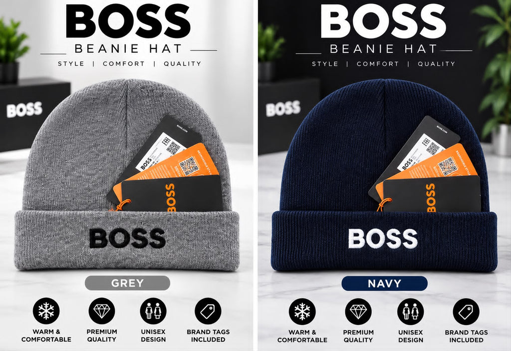 BOSS BEANIE HAT 1 SIZE FIT FOR ALL
