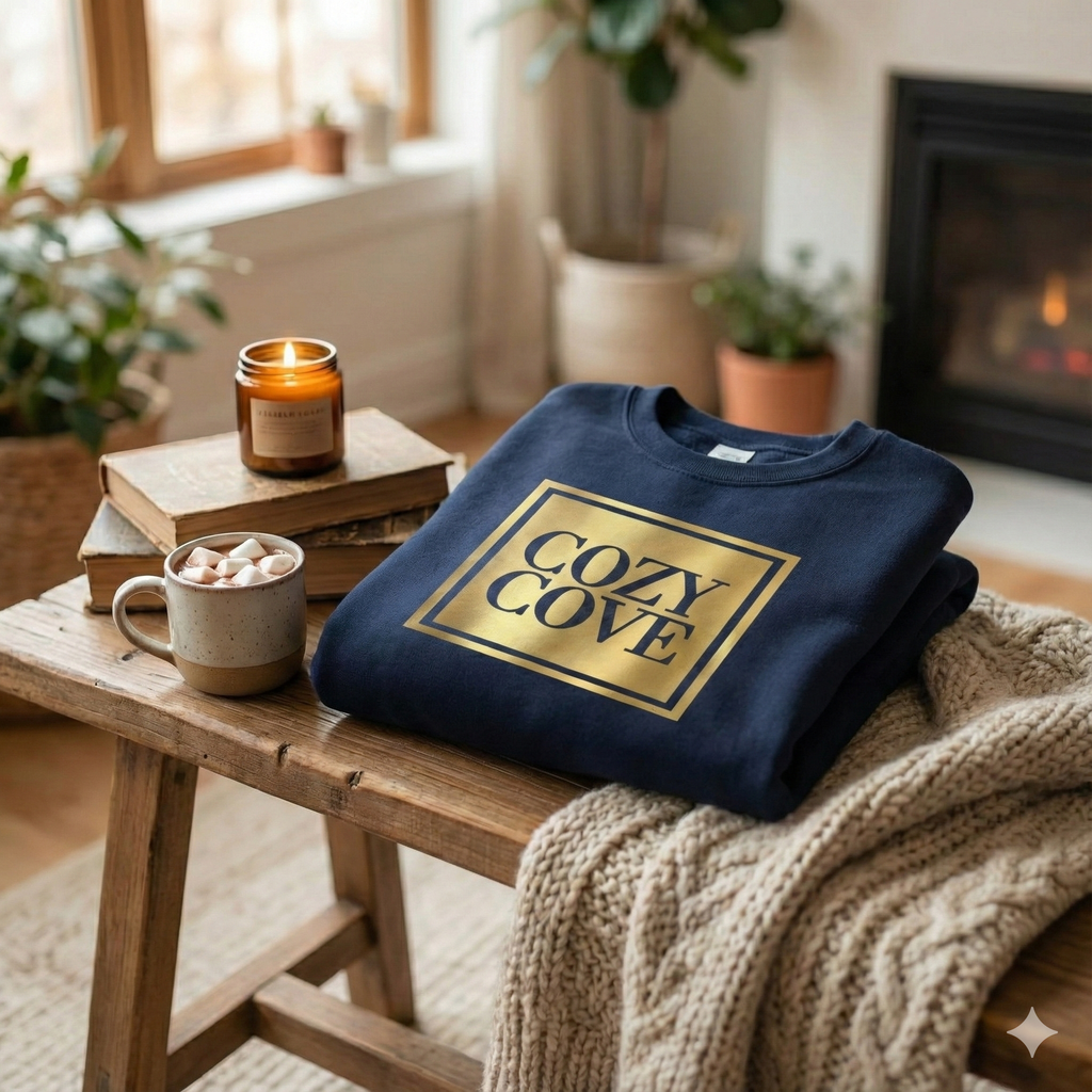 The Signature Gold Box Crewneck | Cozy Cove