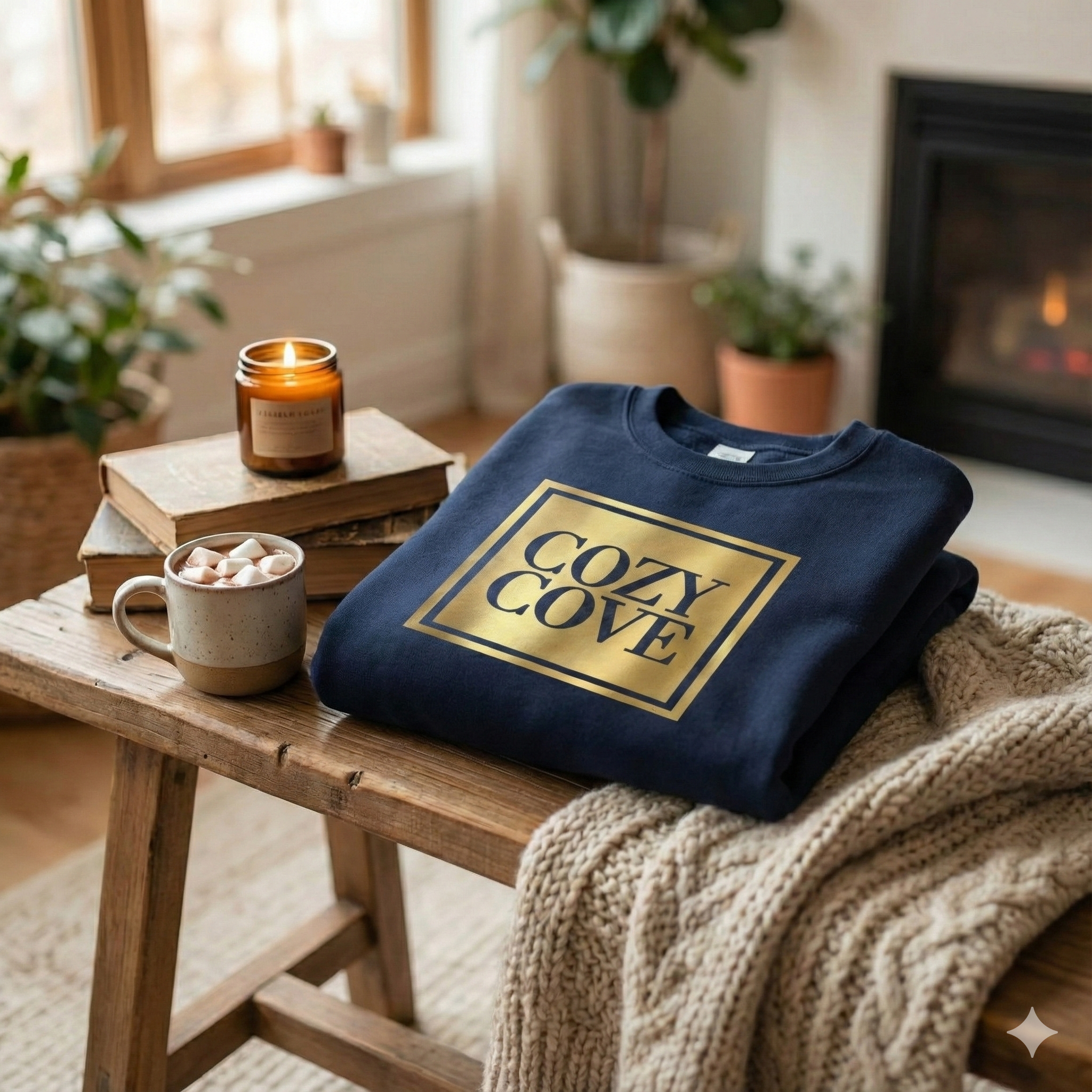 The Signature Gold Box Crewneck | Cozy Cove