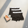 Men's Boxer Black with white waistband