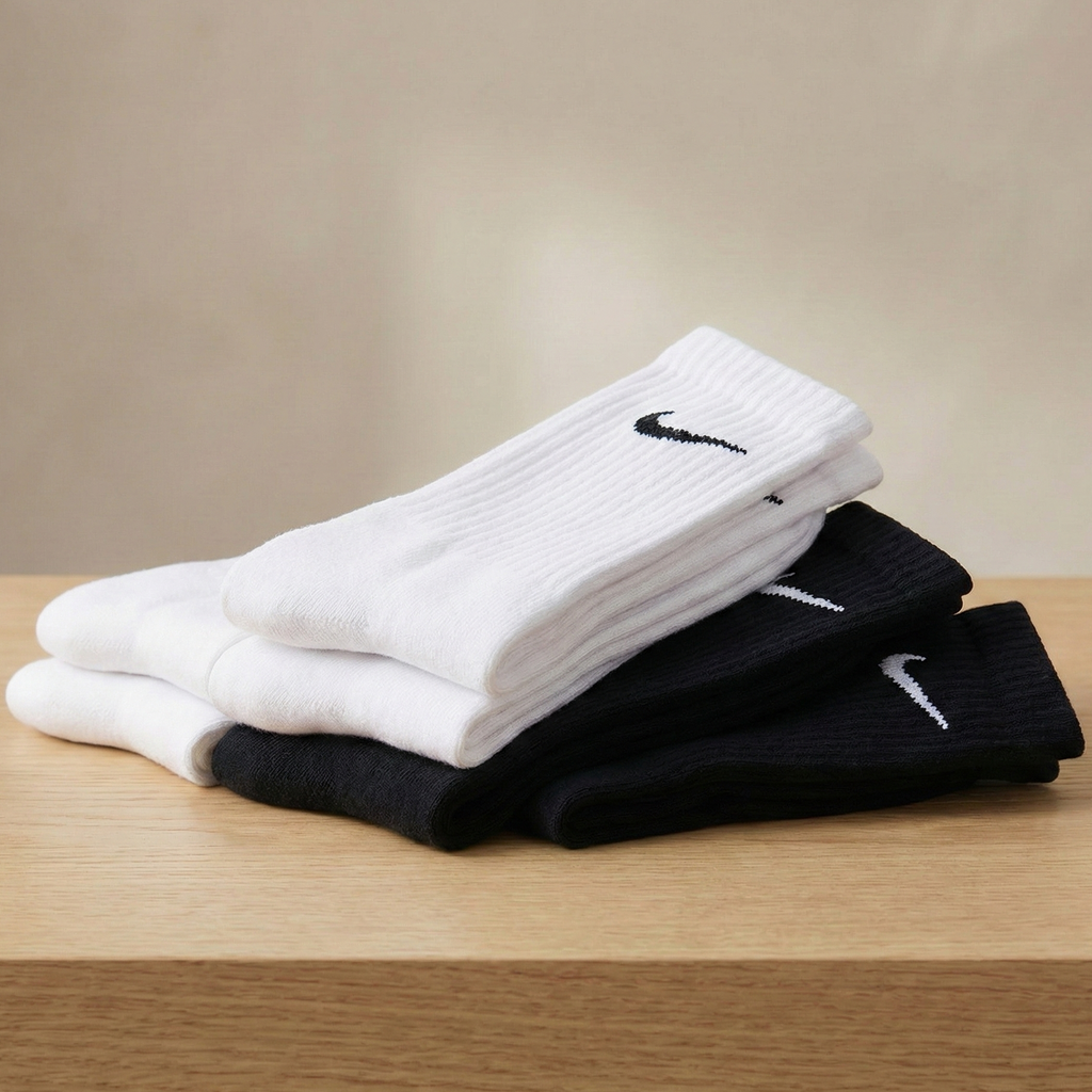 Nike Socks 6 Pairs Crew Ankle Cotton Cushioned Lightweight Mens Womens