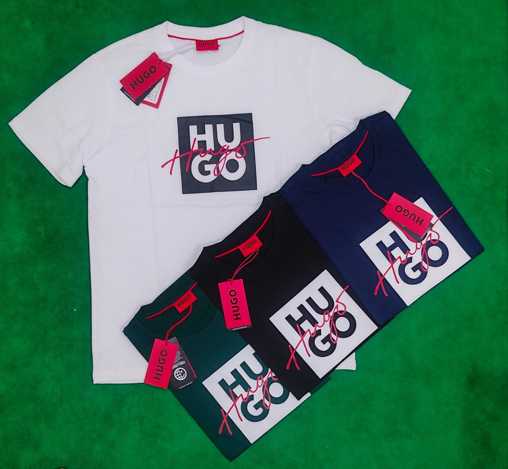 HUGO MENS T SHIRTS SIZE S TO XXL 100%COTTON