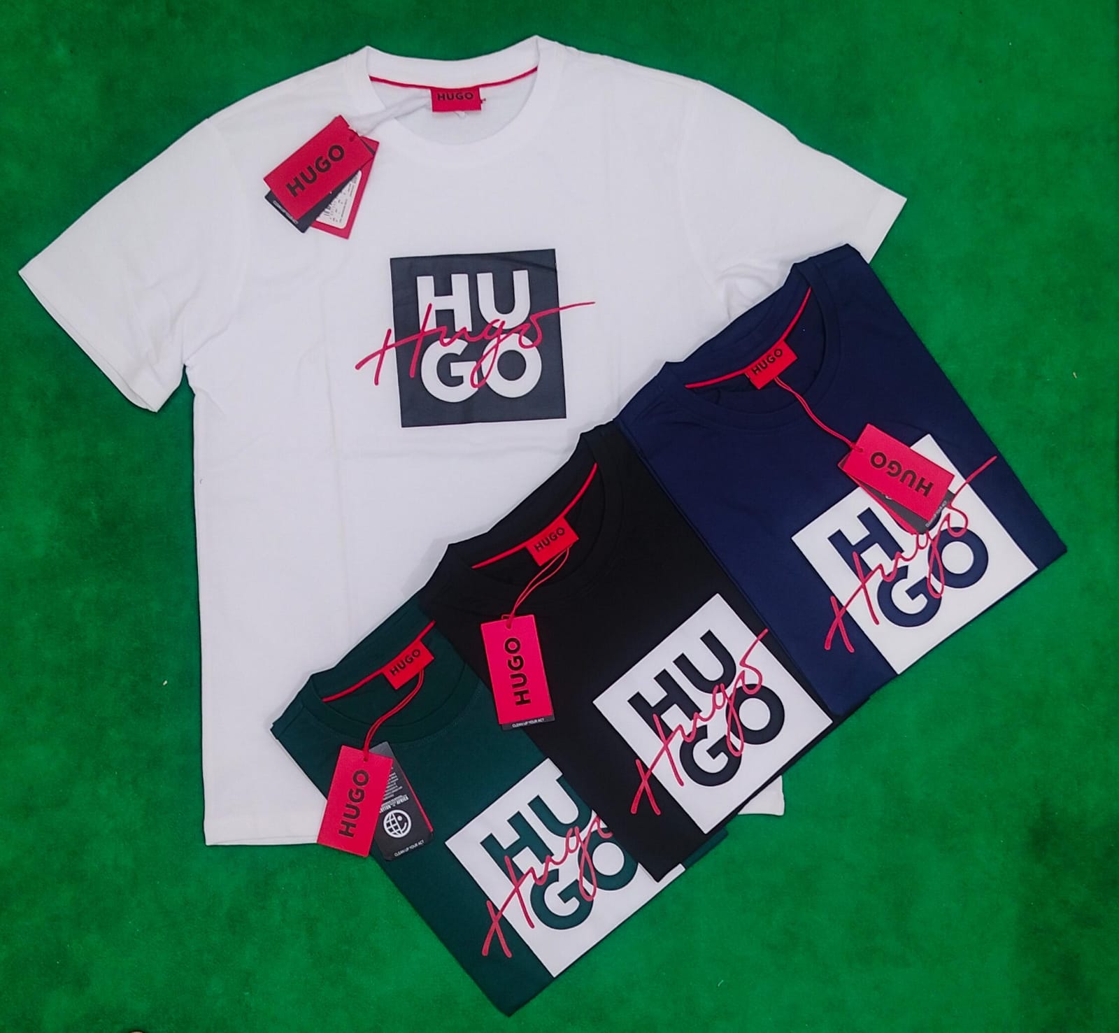 HUGO MENS T SHIRTS SIZE S TO XXL 100%COTTON