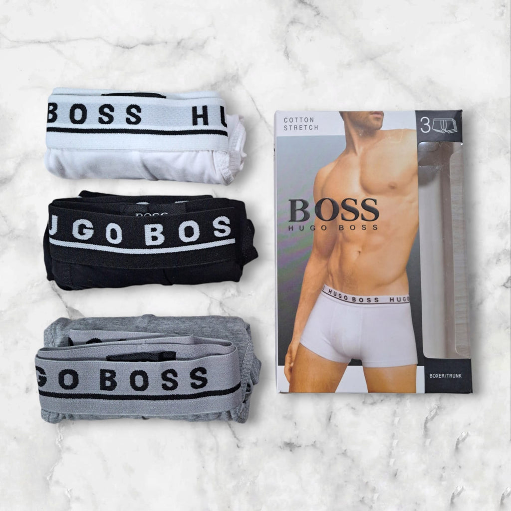 HUGO BOSS MENS BOXERS SHORTS 3 IN PACK