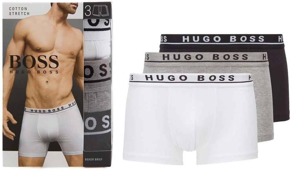 HUGO BOSS MENS BOXERS SHORTS 3 IN PACK