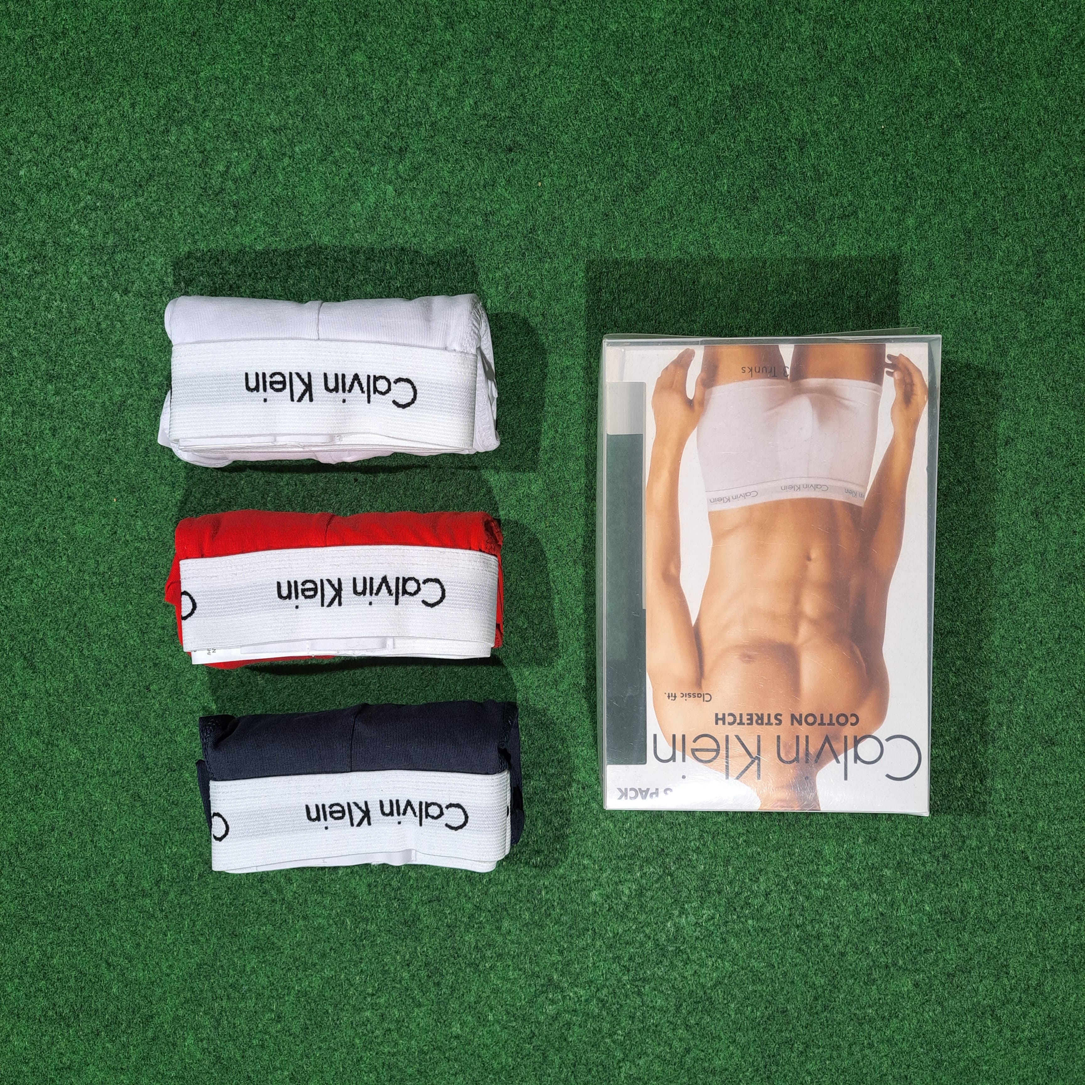 MENS BOXERS SHORTS PACK of 3 (Navy/white/red)