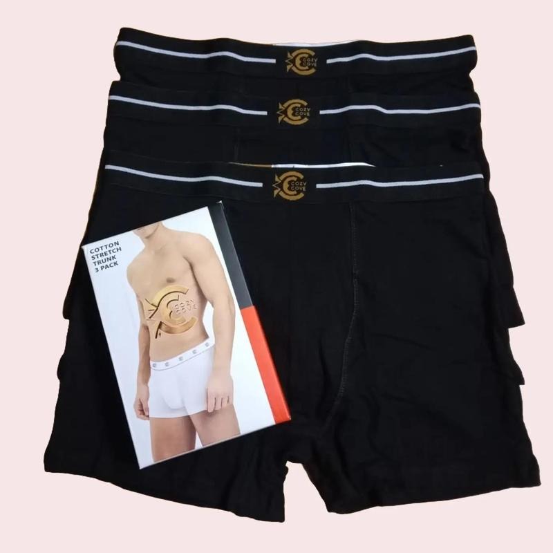 Cozy Cove Cotton Stretch Boxers - Black (3-Pack)